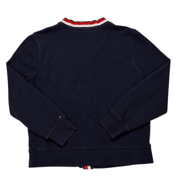 Tommy Hilfiger Sweater Mens Medium Blue Cardigan Button Front Preppy Distressed - Picture 2 of 8